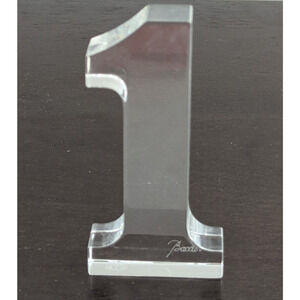 Vintage Baccarat Crystal Number One 1 Paperweight #1 4" Tall